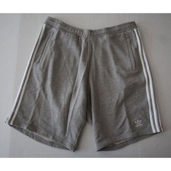adidas DH5803 Men's Sz 2XL Med. Gray Heather Originals 3-Stripe Shorts - Picture 1 of 10